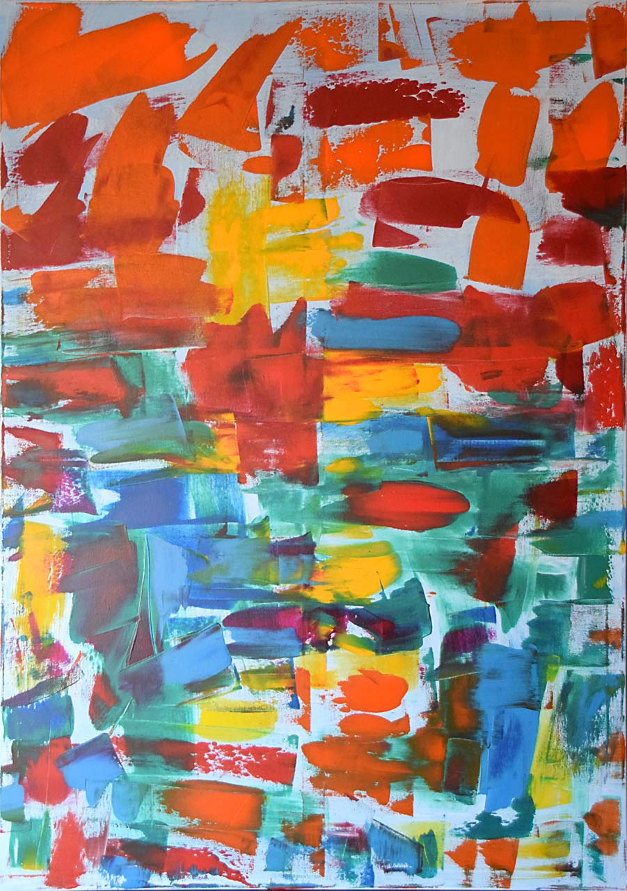Gemälde 70x100cm, Acryl auf Leinwand, Unikat, 2025-07 #001, Künstler: Krummel, M