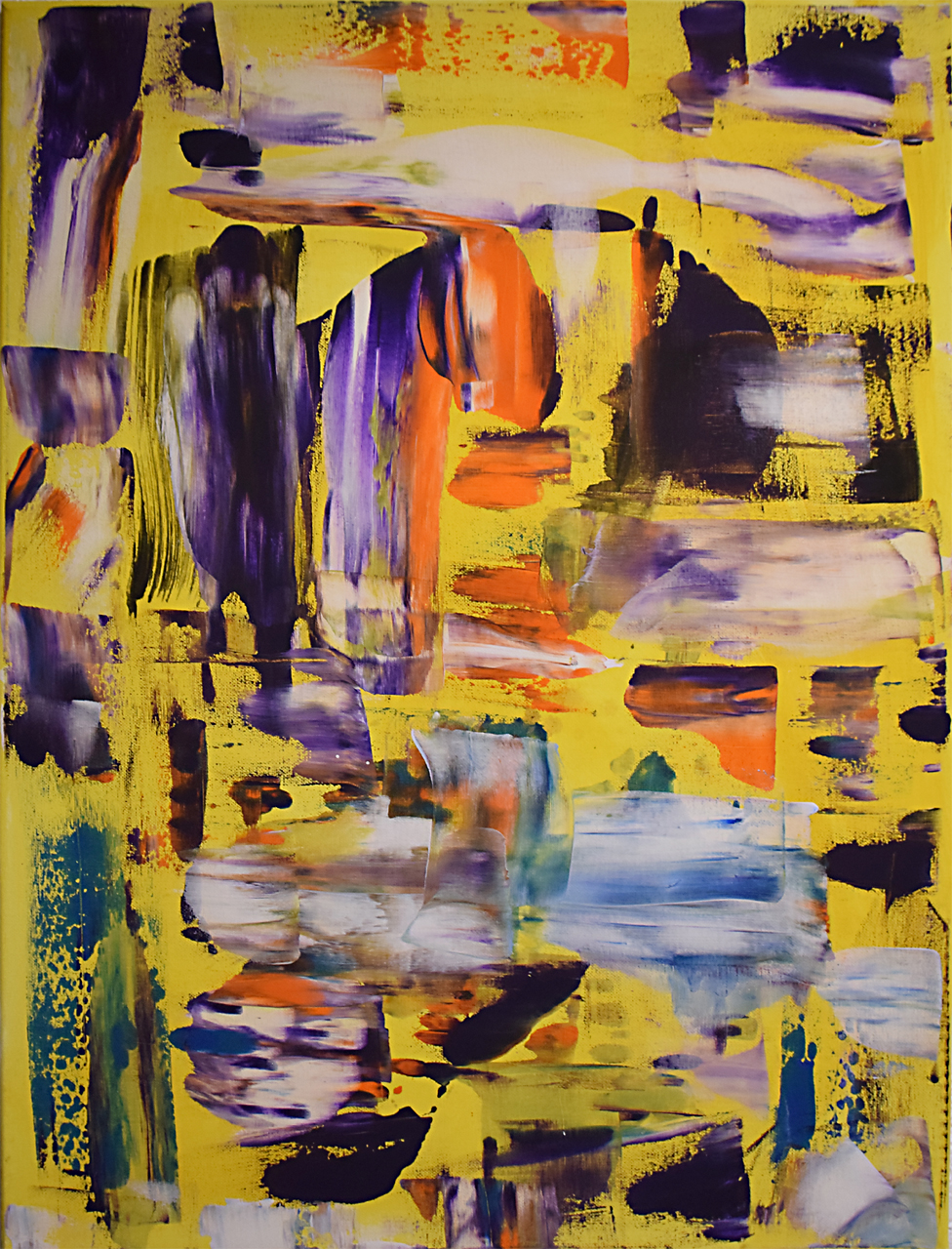 Gemälde 50x70 cm, Acryl auf Leinwand, Unikat, 2025-05 #001, Künstler: Krummel, M