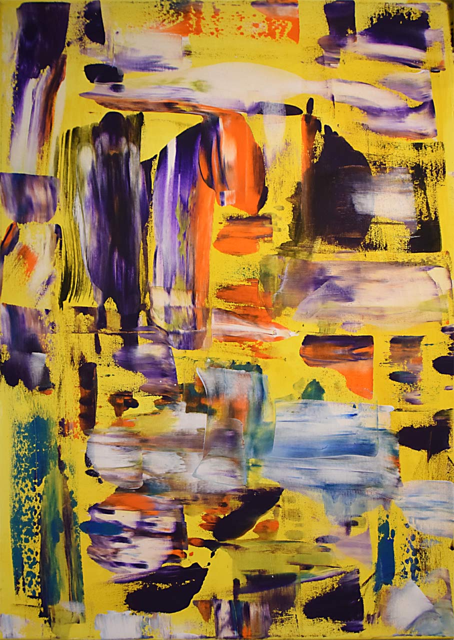 Gemälde 50x70 cm, Acryl auf Leinwand, Unikat, 2025-05 #001, Künstler: Krummel, M